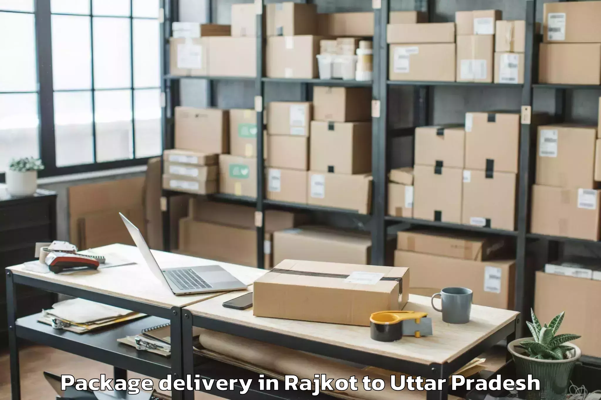 Professional Rajkot to Babina Package Delivery